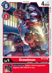 Growlmon - BT2-013 - U (Next Adventure Winner Pack)